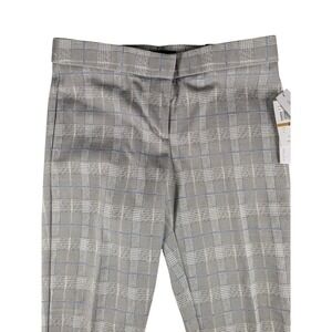 Amanda Chelsea Plaid Career Pants Collection Waist Gray‎ Blue Size 2